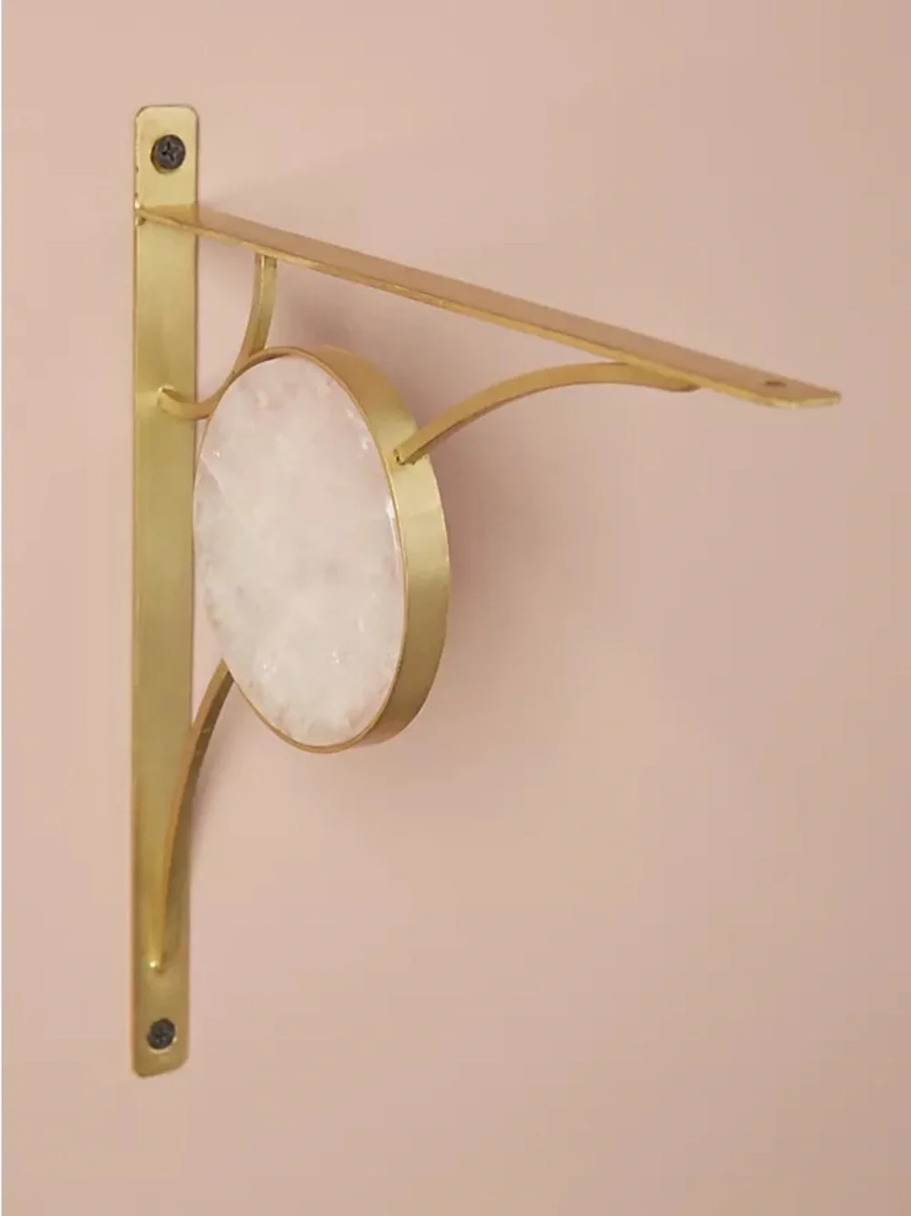 Anthropologie Rose Quartz Shelf Bracket - Set of 2